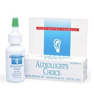 Audiologist choice drops for wax removal