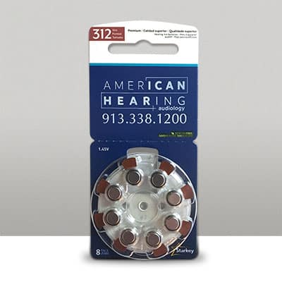 Size 312 hearing aid batteries
