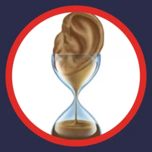 An ear looks like it's going through an hourglass. 