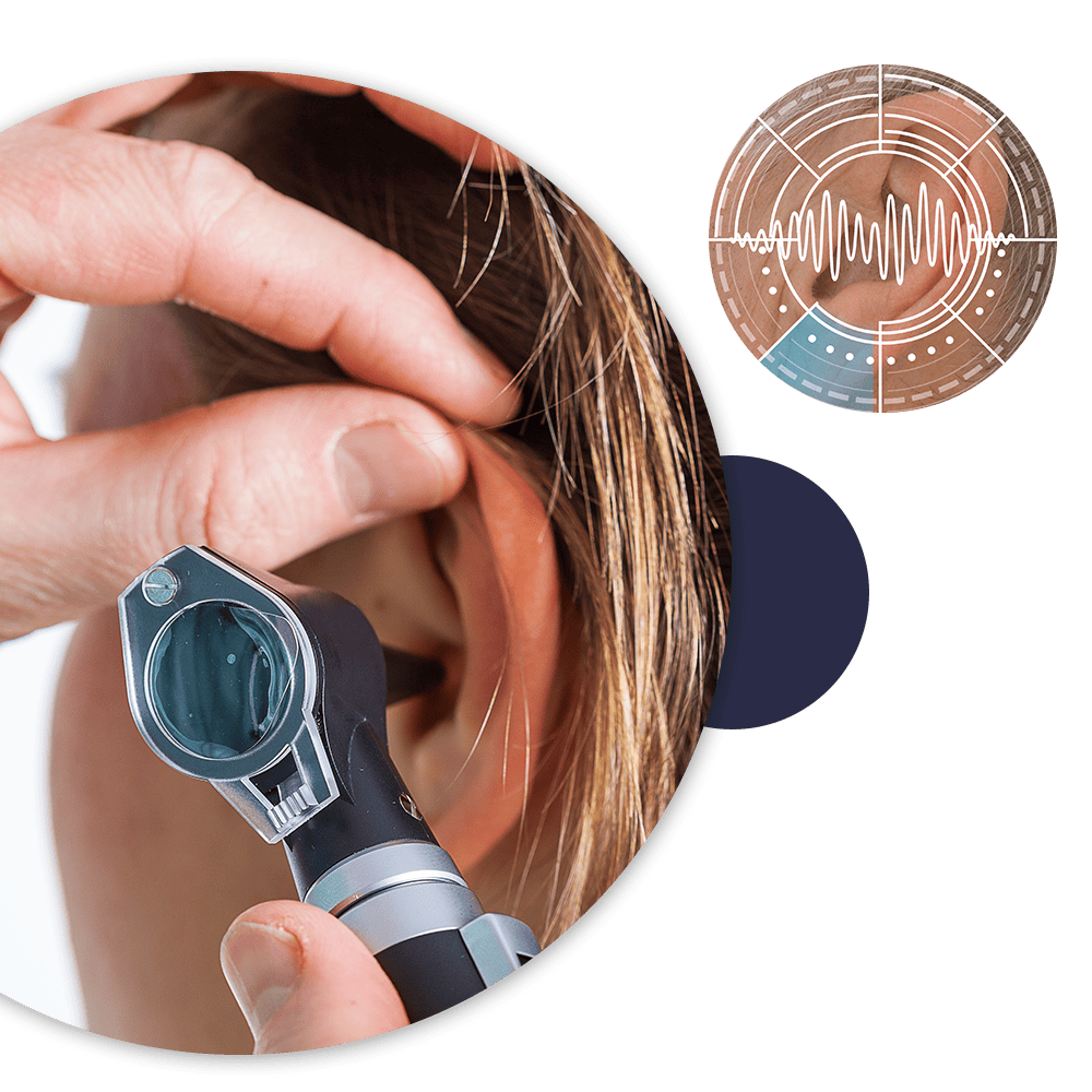 otoscope into ear