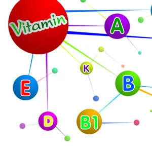 A web chart showing different vitamins for hearing health. 